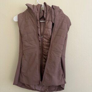 lululemon athletica mauve-brown insulated vest